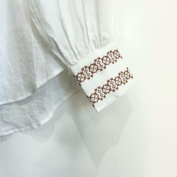 NWT Zoe Kratzmann 100% linen embroidered blouse - Picture 14 of 15